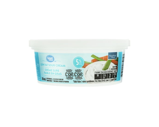Great Value Low Fat Sour Cream - 250 mL