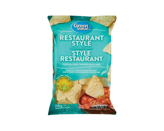 Great Value Restaurant Style Tortilla Chips - 270 g