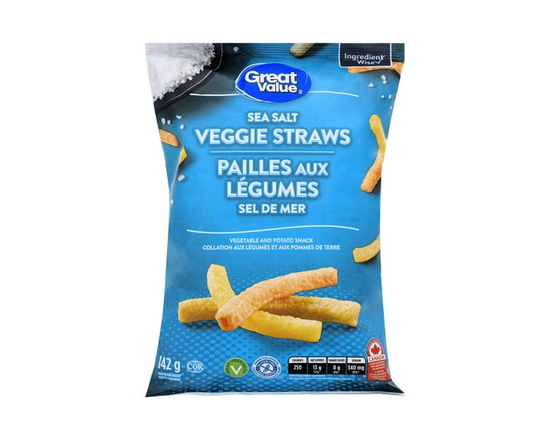 Great Value Sea Salt Veggie Straws - 250 g