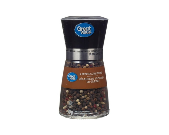 Mélange de 4 poivres en grains Great Value - 90 g
