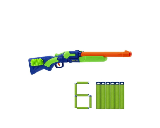 Adventure Force Double Fire Dart Blaster, Twin-Barrel Hinge-Action Design, Dual-Stage Trigger, Includes 6 Accu-Blast Darts, Shoots Up to 80 Feet, Ages