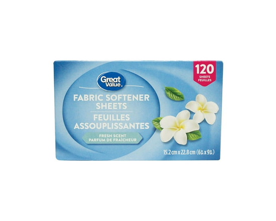 Great Value Fabric Softener Sheets- Fresh Scent