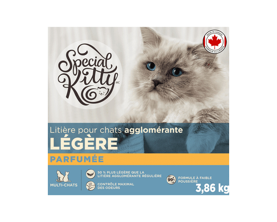 Special Kitty Litière Parfumée Agglomérante Légère pour Plusieurs Chats 3.86kg - 38 lbs