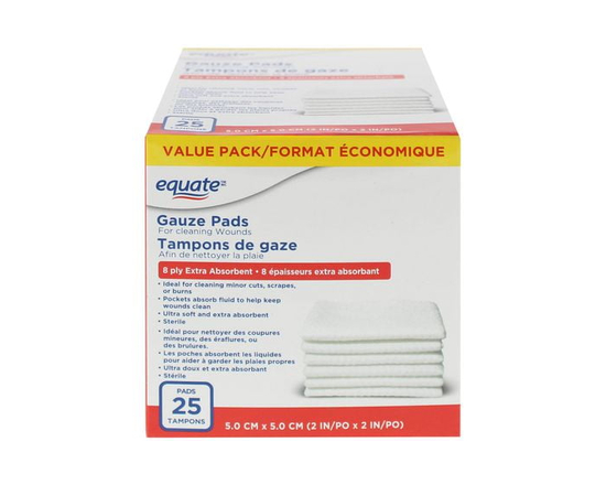 Equate Gauze Pads, 2" x 2" - 2 in x 2 in