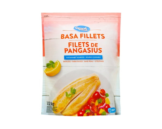 Great Value Filets de Pangasius - 1.12 kg