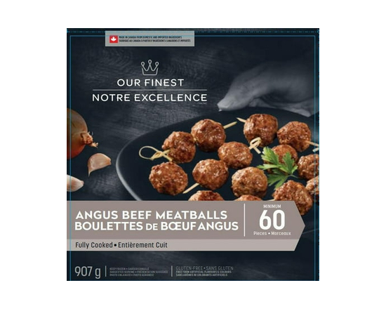 Our Finest Frozen Angus Beef Meatballs Appetizers - 907 g
