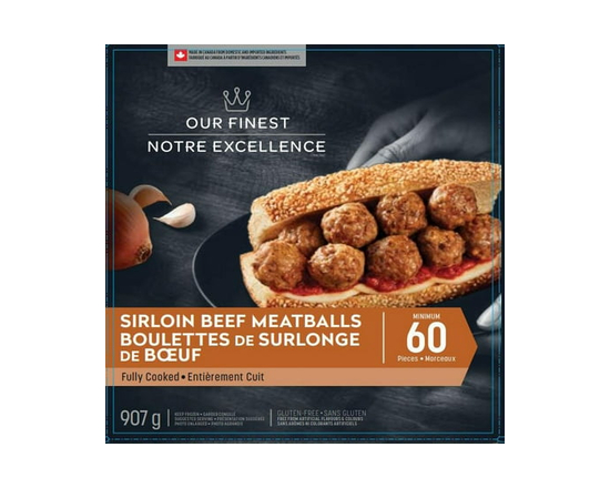 Our Finest hors-D'œuvre de Boulettes de Surlonge de Bœuf Surgelées - 907 g