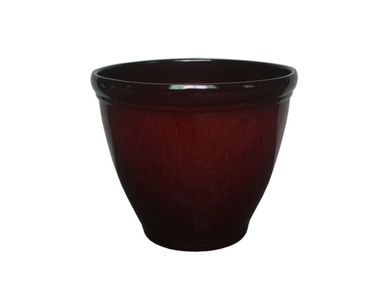 Mainstays 9 inch Gradient Red Round Recycled Resin Planter - L