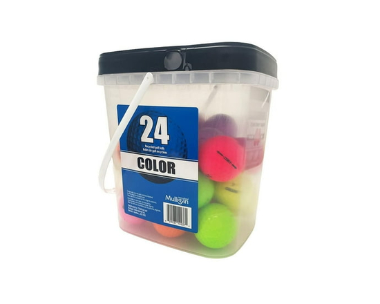 Mixed Color Recycled Golf Balls, pack of 24, by Mulligan