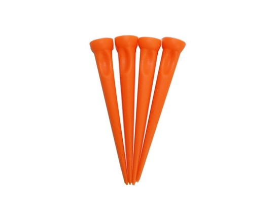 3 1/4" (82mm) Hep Tee PRO Orange Plastic Golf Tees, pack of 4 by Hep Tee