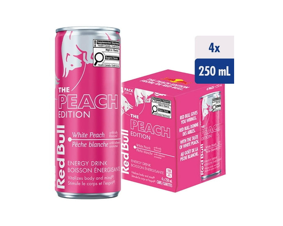 Red Bull White Peach - 4x250ML