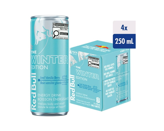 Red Bull Winter Edition Baie vanillée glacée 4x250ML - 4x250ML