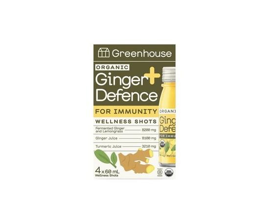 Shot bien-être Ginger Defence pour l’immunité Greenhouse (paquet de 4)