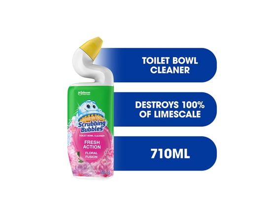 Scrubbing Bubbles® Toilet Bowl Cleaner, Destroys Limescale, Floral Fusion Scent, 710ml - 710 mL