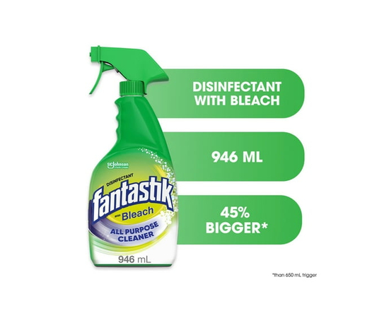 Fantastik® Disinfectant with Bleach All Purpose Cleaner, 946ml - 946 mL