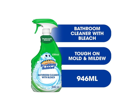 Scrubbing Bubbles® Bathroom Cleaner with Bleach, Attacks Mildew Stains on Tubs, Shower Walls and More, 946mL - 946 mL