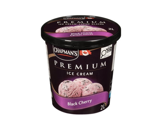 Chapman's Premium Black Cherry Ice Cream in a Tub - 2 L