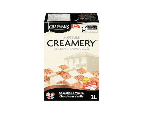 Chapman's Markdale Creamery Chocolate Vanilla Checkerboard Ice Cream, 2L - 2 L
