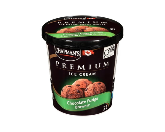 Chapman's Premium Chocolate Fudge Brownie Ice Cream in a Tub - 2 L
