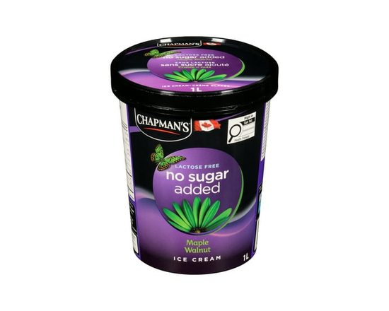 Chapman's No Sugar Added/Lactose Free Maple Walnut Ice Cream in a Tub - 1L