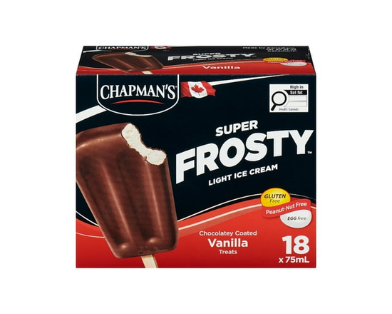 Chapman's Super Frosty Light Ice Cream Bars in a Box - 75 mL