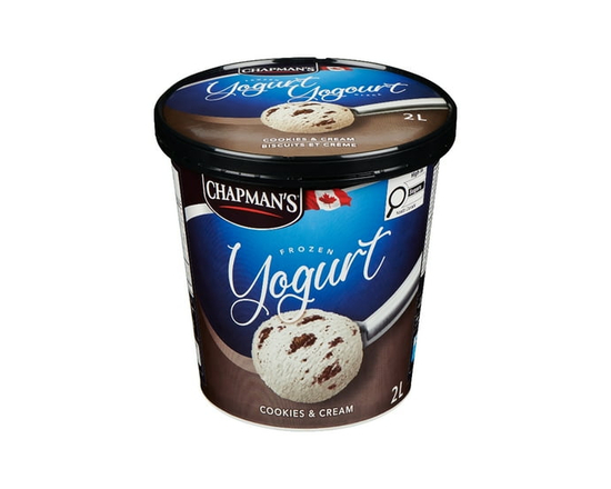 Chapman's Frozen Yogurt Cookies & Cream in a Tub - 2 L