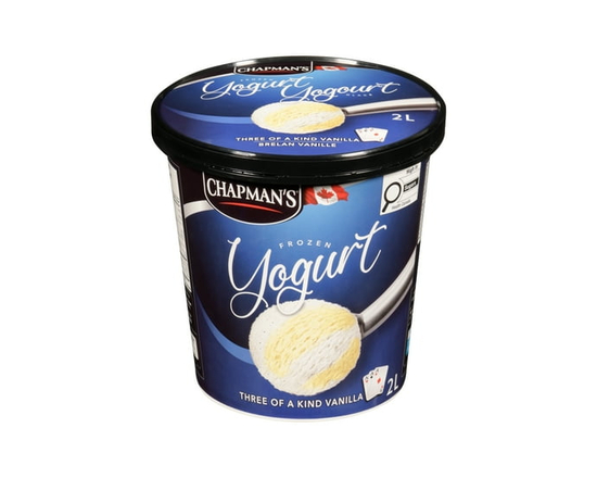 Chapman's Frozen Yogurt Three of a Kind Vanilla in a Tub - 2 L