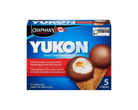 Chapman's Yukon Grizzly Double the Dip Cone in a Box - 140mL