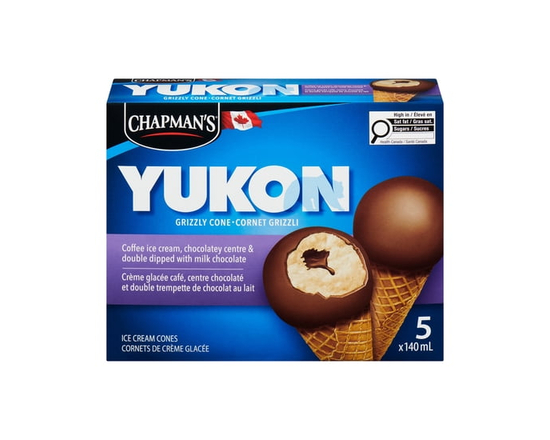Chapman's Yukon Grizzly Coffee Double Dip Cone in a Box - 140 mL