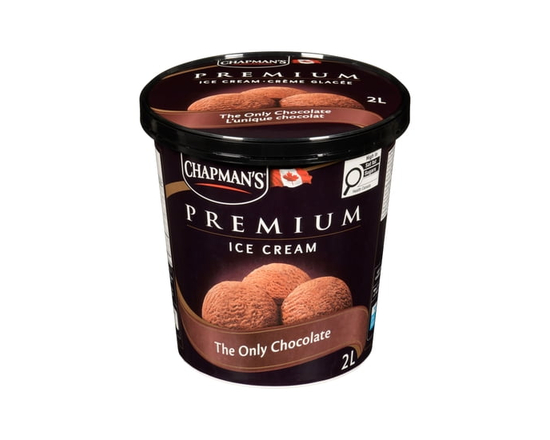 Chapman's Premium The Only Chocolate Ice Cream in a Tub - 2 L