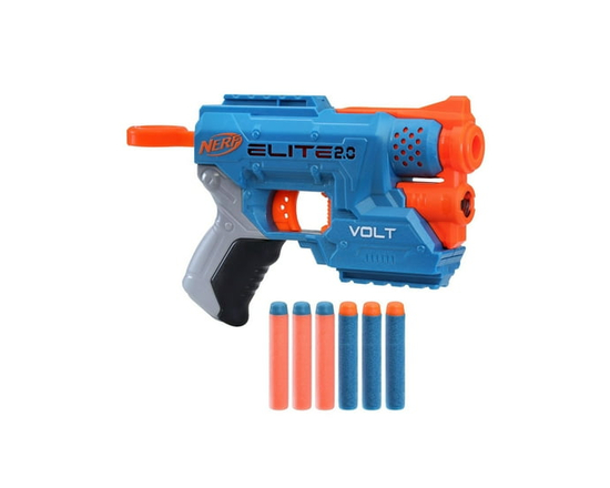 Nerf Elite 2.0 Volt SD-1 Blaster -- 6 Official Nerf Darts, Light Beam Targeting, 2-Dart Storage, 2 Tactical Rails to Customize for Battle