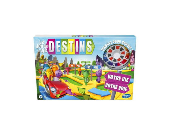 Destins Le jeu de la vie, jeu de plateau familial, 2 à 4 joueurs, 6 couleurs de pions, pour enfants, à partir de 8 ans - Édition frança