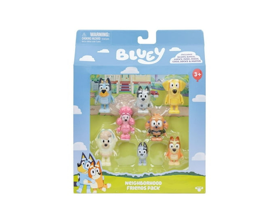 Pack de 8 amis du quartier Bluey - Exclusivité Walmart