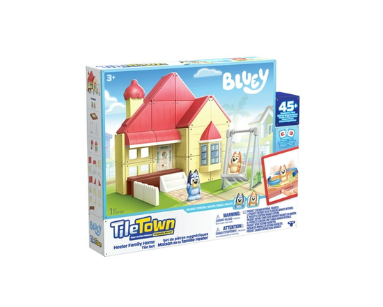 Jeu de tuiles magnétiques Tile Town Bluey Heeler Home