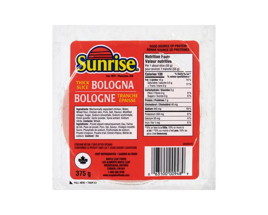 Sunrise Thick Sliced Bologna