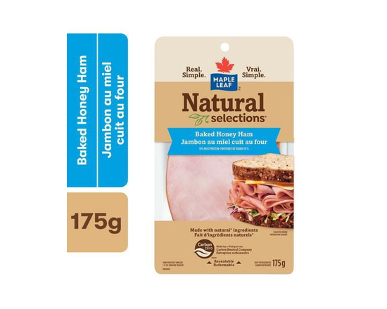 Maple Leaf Natural Selections Sliced Baked Honey Deli Ham