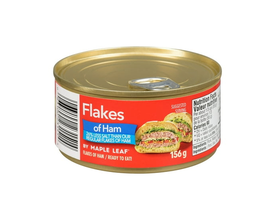 Flakes of Ham Less Salt by Maple Leaf - 156 g
