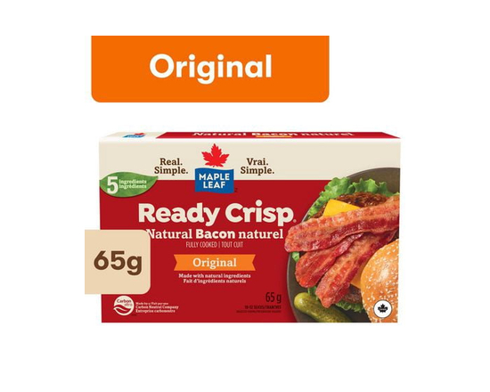 Maple Leaf Ready Crisp Fully Cooked Natural Bacon Slices