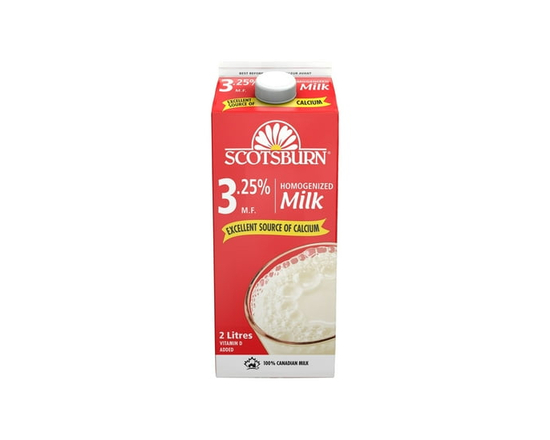Scotsburn 3.25% Homogenized Milk - 2 Litres