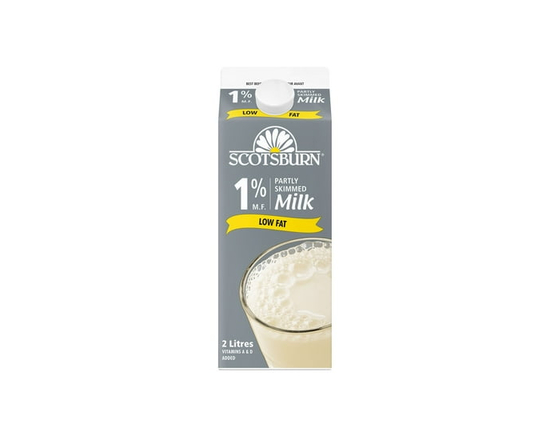 Scotsburn 1% Partly Skimmed Milk - 2 Litres