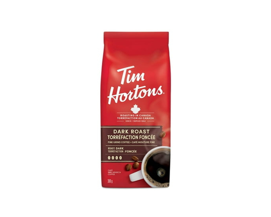 Tim Hortons Café mouture fine torréfaction foncée - 300 g