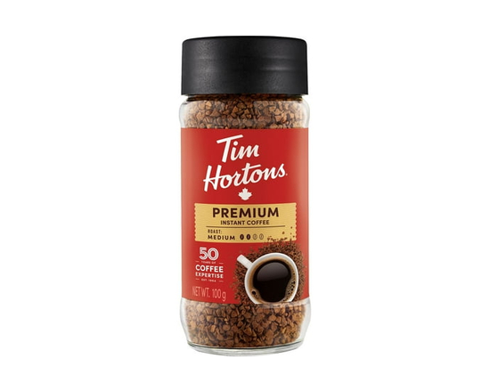 Café moyenne instantané de qualité supèrieure Tim Hortons - 100 g