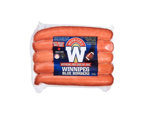 Winkler’s Winnipeg Blue Bombers All Beef Hot Dogs