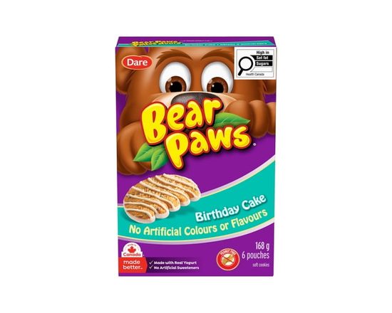 Bear Paws Birthday Cake Cookies, Dare - 168 g