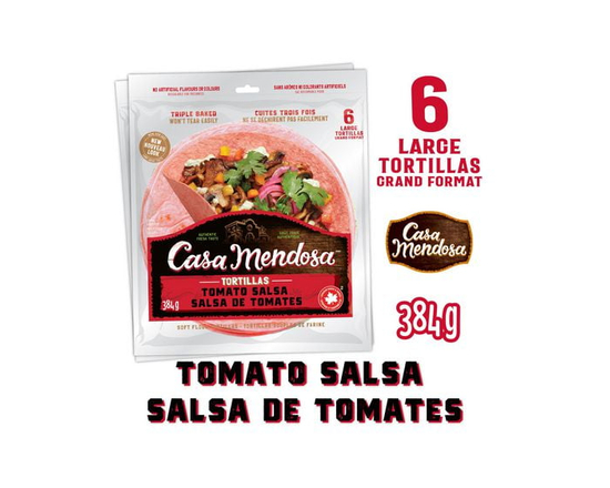 Casa Mendosa Salsa de tomates 10" grandes tortillas