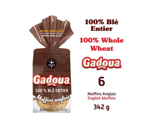 Gadoua pain à 100 % de blé entier Muffins anglais