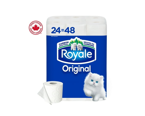 Royale Everyday Comfort, 2 Ply Toilet Paper, 24 Equal 48 Bathroom Tissue Rolls