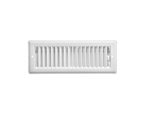 Imperial 3" x 10" White Steel Ceiling Register, Louvered, 1-pk - 3in
