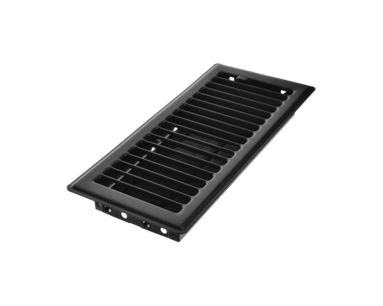 Imperial 3" x 10" Black Steel Floor Register, Louvered, 1-pk - 4" x 10"