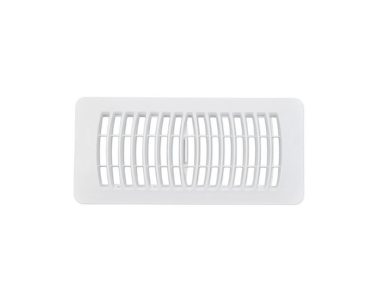 Imperial 4" x 10" White Louvered Polystyrene Floor Register, 1-pk - 4 in x 10 in